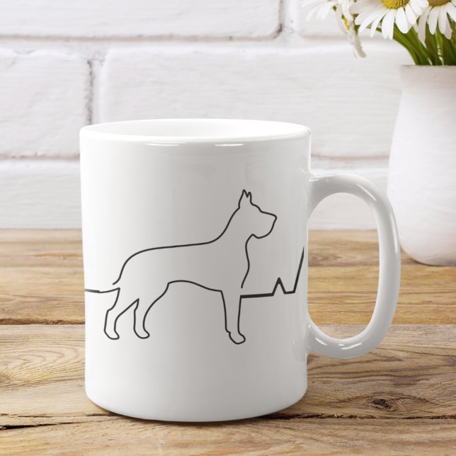 Anpassningsbar Cute Valentine Day Theme Heartslag  Kaffemugg (Skapare uppladdad)