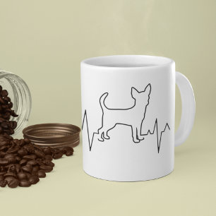 Anpassningsbar Cute Valentine Day Theme Heartslag Kaffemugg