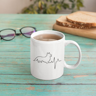 Anpassningsbar Cute Valentine Day Theme Heartslag Kaffemugg
