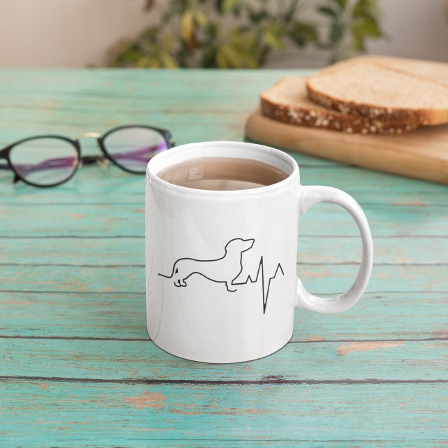 Anpassningsbar Cute Valentine Day Theme Heartslag  Kaffemugg (Skapare uppladdad)