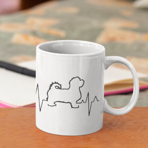 Anpassningsbar Cute Valentine Day Theme Maltese Hu Kaffemugg