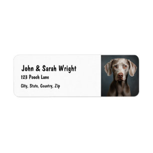 Anpassningsbar Cute Weimaraner-Hund adressetikett Returadress Etikett