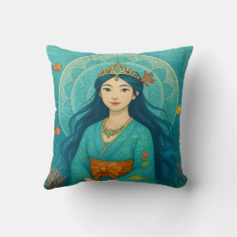 Anpassningsbar Cute Whismusical Japansk Sjöjungfru Kudde