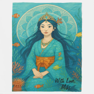 Anpassningsbar Cute Whismusical Underwater Princes Fleecefilt
