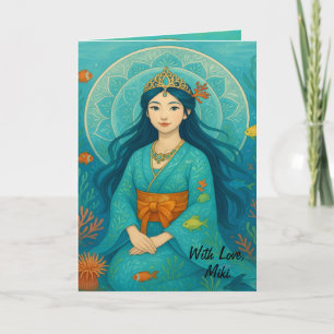Anpassningsbar Cute Whismusical Underwater Princes Kort