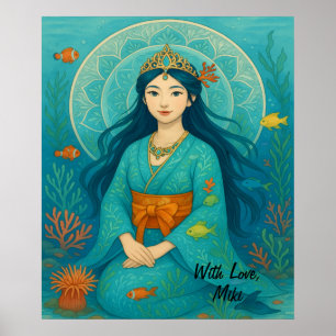 Anpassningsbar Cute Whismusical Underwater Princes Poster