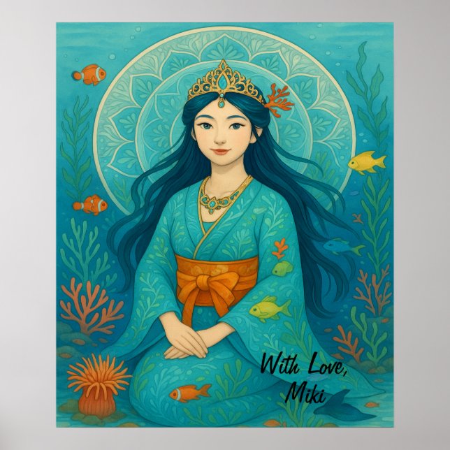 Anpassningsbar Cute Whismusical Underwater Princes Poster (Framsidan)
