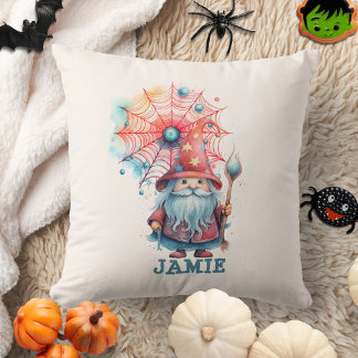 Anpassningsbar Cute Wizard Trick R Treat Halloween Kudde