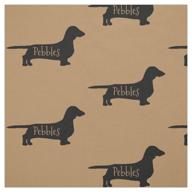 Anpassningsbar Dachshund Hund Fabric Tyg (Provkarta)