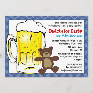 Anpassningsbar Dadchelor Party-inbjudningar - Diap Inbjudningar