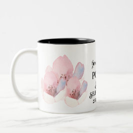 Anpassningsbar Daety Rosa Blommigt Bible Verse-ins Två-Tonad Mugg