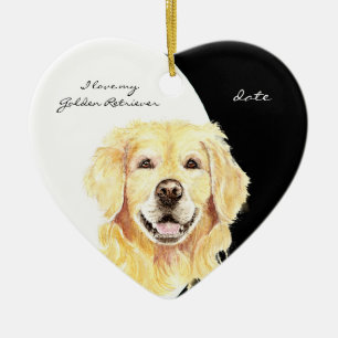 Anpassningsbar Dagen i kärlek min Golden Retriever Julgransprydnad Keramik