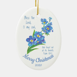Anpassningsbar Dagen Jul Bless the Lord Julgransprydnad Keramik