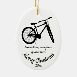 Anpassningsbar Dagen julberget Biking Quote Ceram Julgransprydnad Keramik