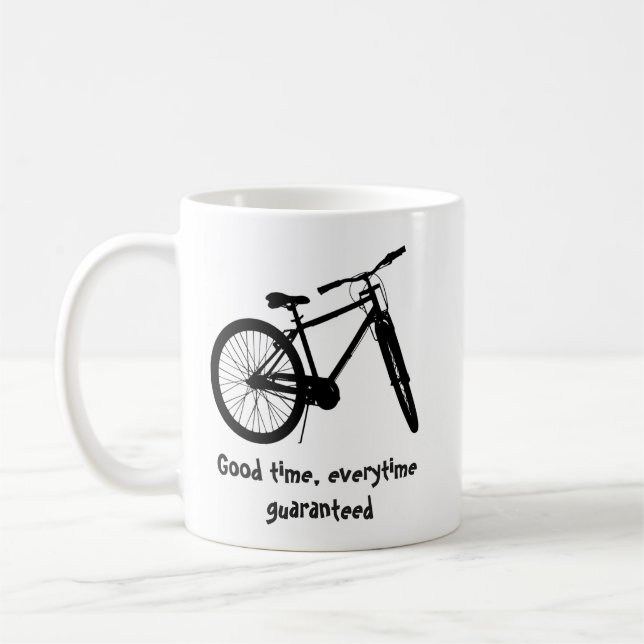 Anpassningsbar Dagen julberget Biking Quote Ceram Kaffemugg (Vänster)