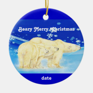 Anpassningsbar Dagen Polar i julklapp Roligt Julgransprydnad Keramik