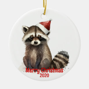 Anpassningsbar Dagen Vintage God Jul Watercolor Ra Julgransprydnad Keramik