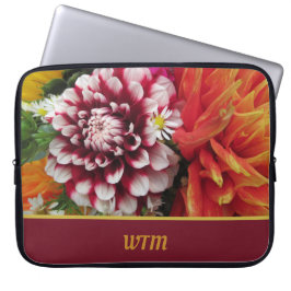 Anpassningsbar Dahlia Laptop sleeve med Initialer