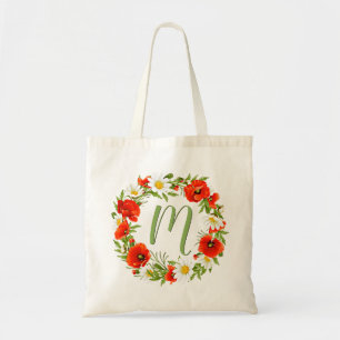 Anpassningsbar Daisy Monogram Utandning av nedre d Tygkasse