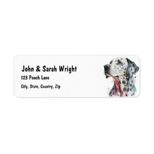 Anpassningsbar Dalformation Hund Address Label Returadress Etikett