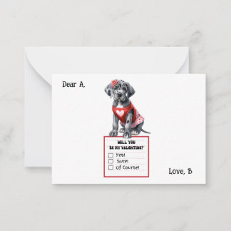 Anpassningsbar dalmatiner hund Valentine Anteckningskort