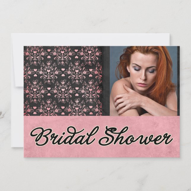 Anpassningsbar Damask Möhippa Inbjudan (Framsida)