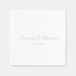 Anpassningsbar, dammigt blått skript par Namn datu Pappersservett