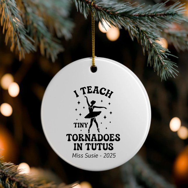 Anpassningsbar Dance Ornaments, Personlig Ballet T Julgransprydnad Keramik (Skapare uppladdad)