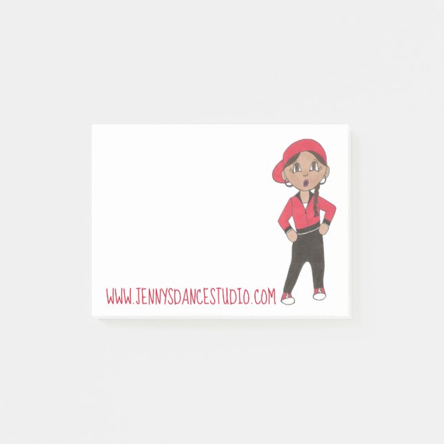 Anpassningsbar Dance School Studio Hip hop Class D Post-it Block (Framsida)