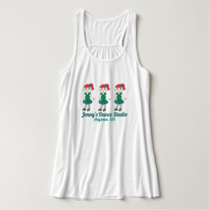 Anpassningsbar Dance School Studio Tap Dance Teach Linne Med Racerback