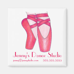Anpassningsbar Dance Studio Ballet Shoes Ballerina Magnet