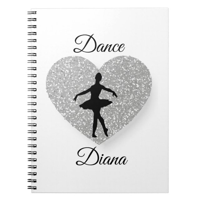 anpassningsbar Dancer namn, Dance Heart-gnikling s Anteckningsbok (Framsidan)