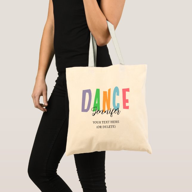 Anpassningsbar dancers namn - Colorful dance stil Tygkasse (Framsida (produkt))