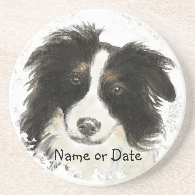 Anpassningsbar Date eller Namn Gräns Collie, Pet,  Underlägg (Framsidan)