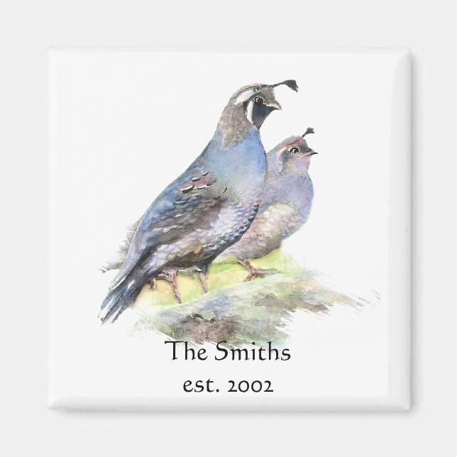 Anpassningsbar Date Family Monogram California Qua Magnet (Framsidan)