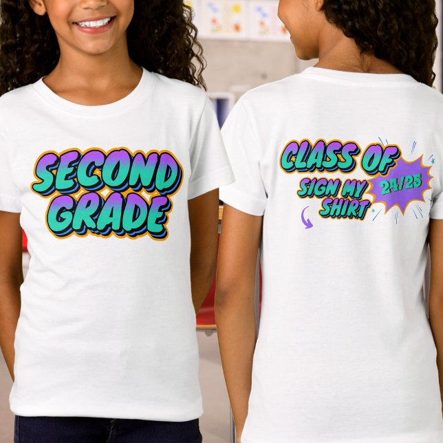 Anpassningsbar Datum andra Klass-signera mitt Shir T Shirt (Skapare uppladdad)