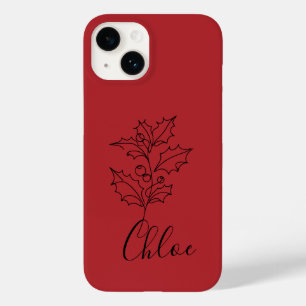 Anpassningsbar December Holly Birth Flower Gift