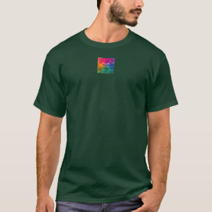 Anpassningsbar Deep Forest Grönt Add Upload Compan T Shirt