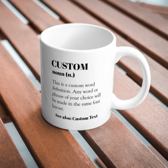 Anpassningsbar Definition Ord Noun Gift Coffee Mug Kaffemugg (Skapare uppladdad)