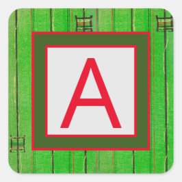 ANPASSNINGSBAR DEKAL MONOGRAM KUVERT SÄL FYRKANTIGT KLISTERMÄRKE