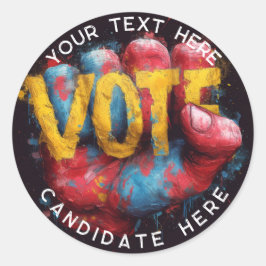 Anpassningsbar-dekal: Retro American Vote 2024 Sti Runt Klistermärke