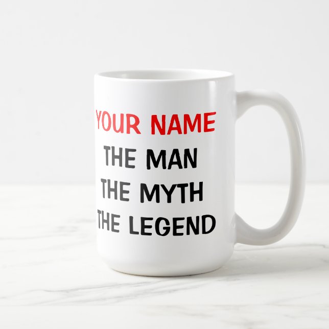 Anpassningsbar Den stora myten legend 15 oz office Kaffemugg (Höger)