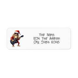 Anpassningsbar Den vackra julgrisen Frog Sten Band Returadress Etikett