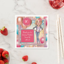 Anpassningsbar Denim och glitter Sweet 16