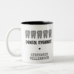 Anpassningsbar Dental Hygienist Leopard Print Teet Två-Tonad Mugg