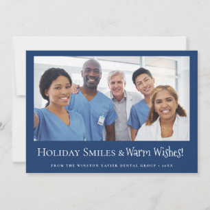 Anpassningsbar Dental Office Photo Helgdag Smiles Julkort