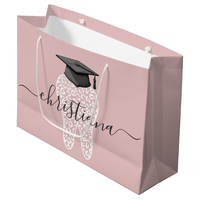 Anpassningsbar Dental Studenten Leopard Print Toot (Framsidan Vinklad)