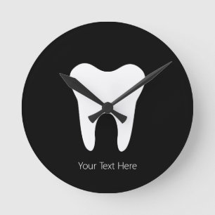 Anpassningsbar Dentist Office Dental White Tooth B Rund Klocka