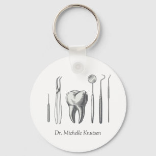 Anpassningsbar Dentist Office Dental White Tooth Nyckelring