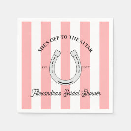 Anpassningsbar Derby Shower Rosa Cabana Rand Horse Pappersservett